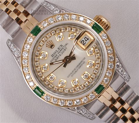 rolex 1980s women's datejust diamond watch|Rolex ladies Datejust diamond bezel.